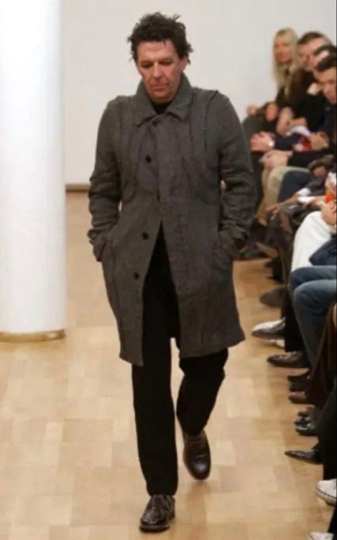 03aw カーブ期 縮絨ウール コート ジャケット M COMME des GARCONS HOMME - コムデギャルソンオム24AWウールサージ縮絨