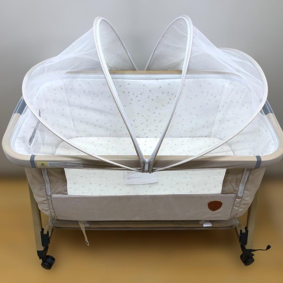 HZDMJ ベビーベッド ベビーサイドベッド キャスター付 112956-2 楽天市場】hzdmj ベビーベッド キャスター 添い寝 赤ちゃん 長く使える