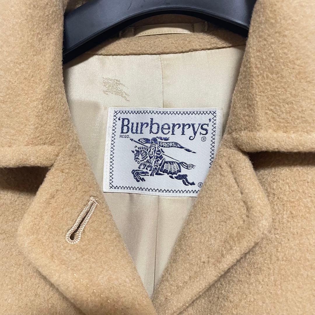 Burberry コート プローサム ステンカラー ウール 裏地ロゴ キャメル