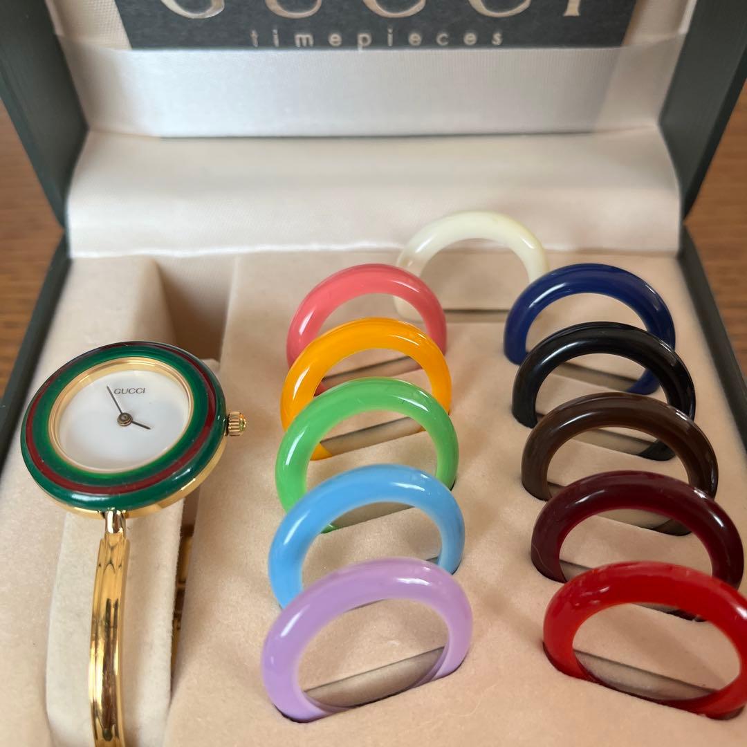 GUCCI 時計 チェンジベゼル11/12.2 交換用リング付き - メルカリ