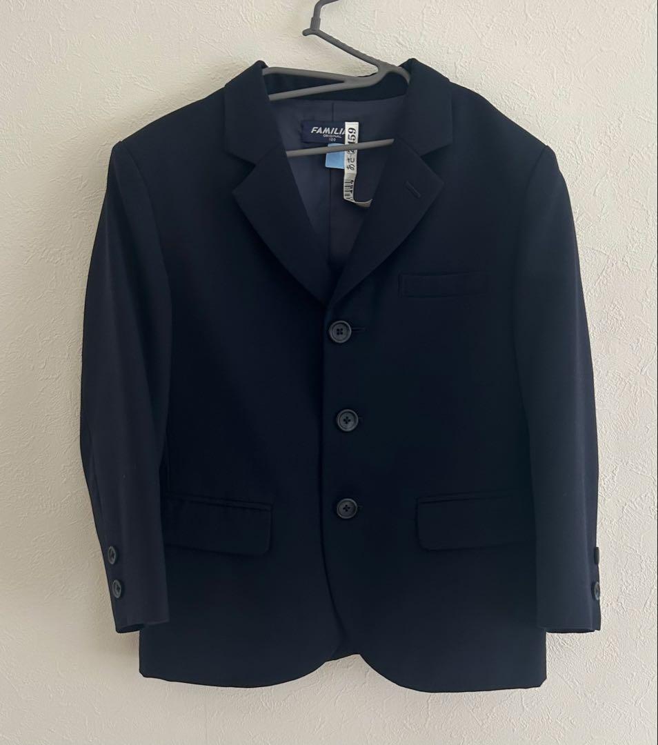 ファミリア】ネイビー フォーマルスーツ 120cmお受験卒園式入学式冠婚