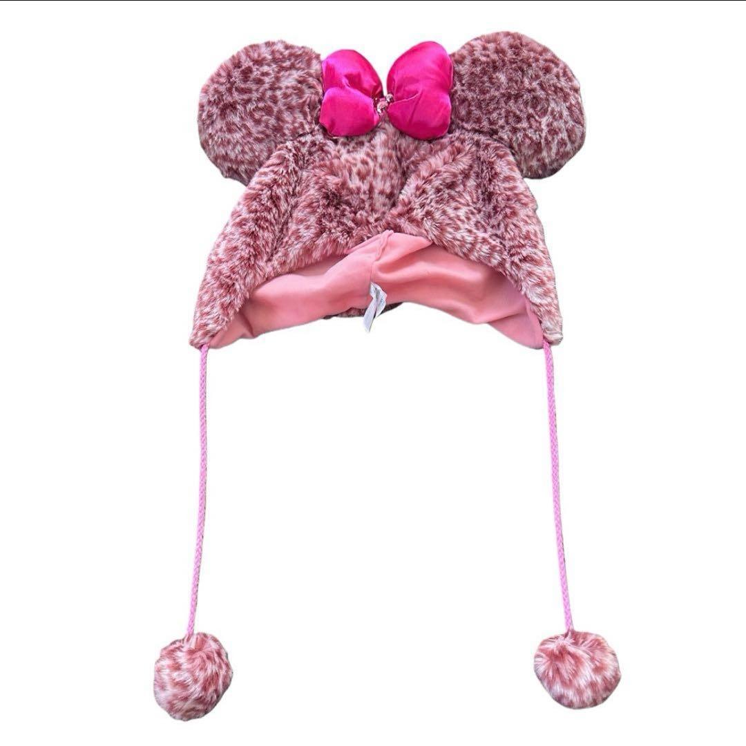 ディズニー ミニーちゃん ファンキャップ ヒョウ柄 ピンク - メルカリ