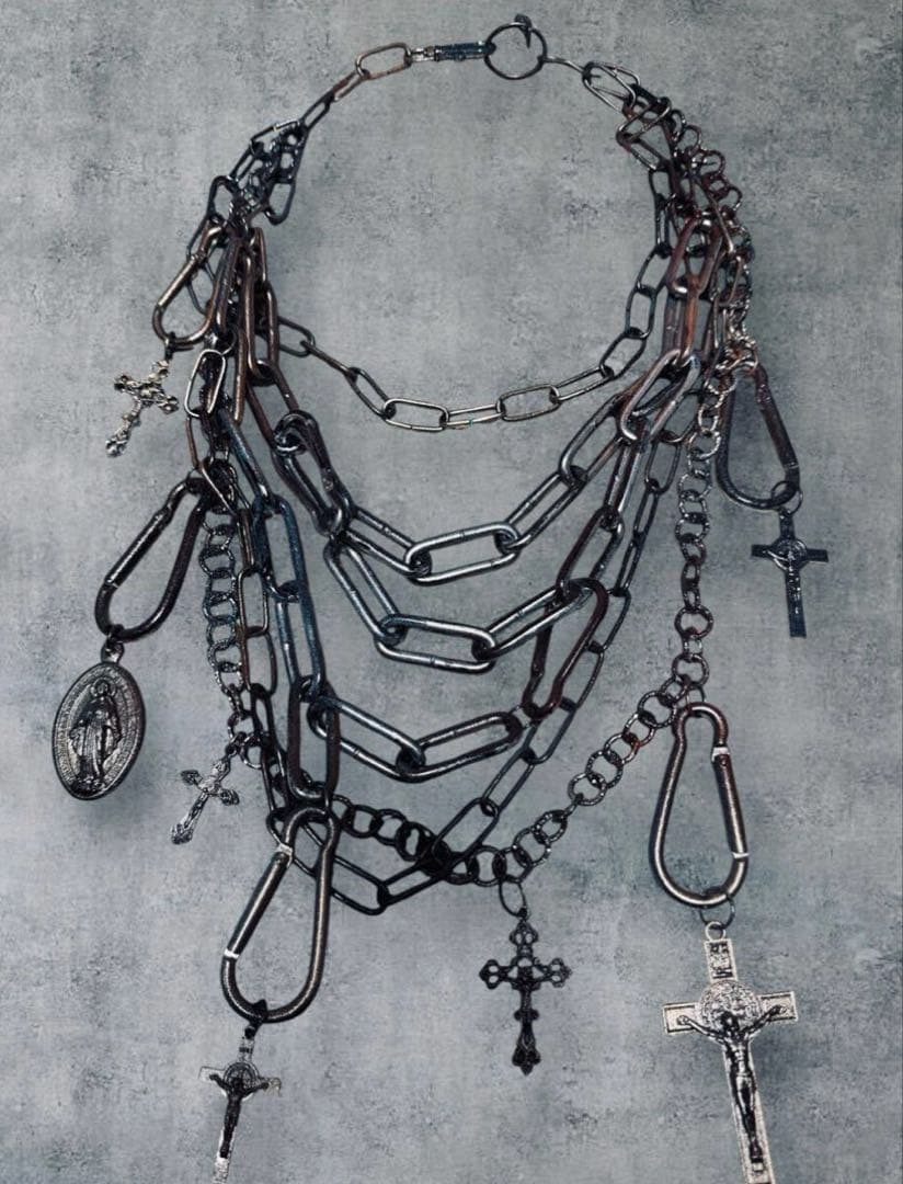 ☆1点物☆ジャンポールゴルチエ☆マルチチェーンクロスアンティーク