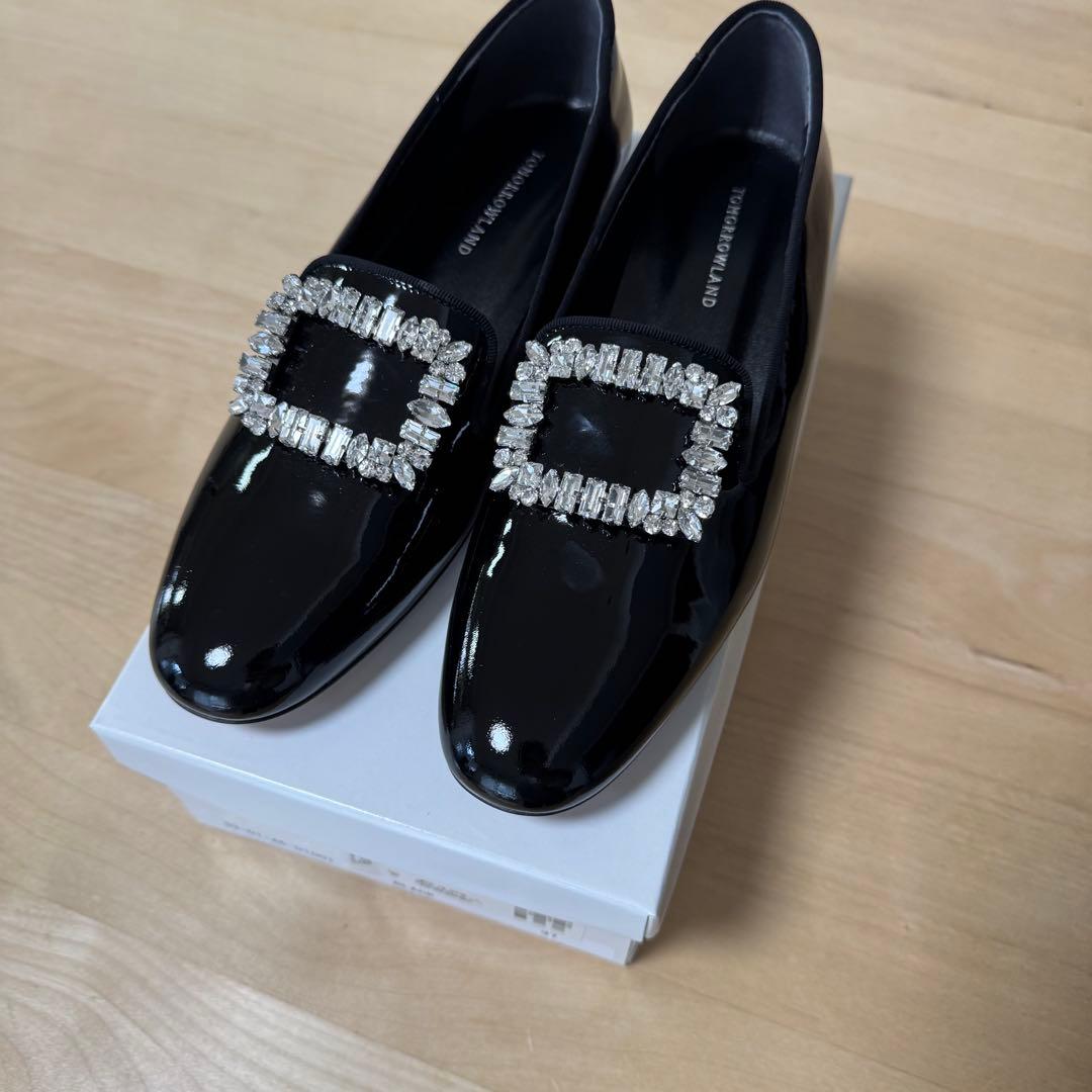 ピッピシックビジューオペラローファー　トゥモローランド パンプス　エナメル　37 ピッピシックビジューオペラローファー トゥモローランド パンプス