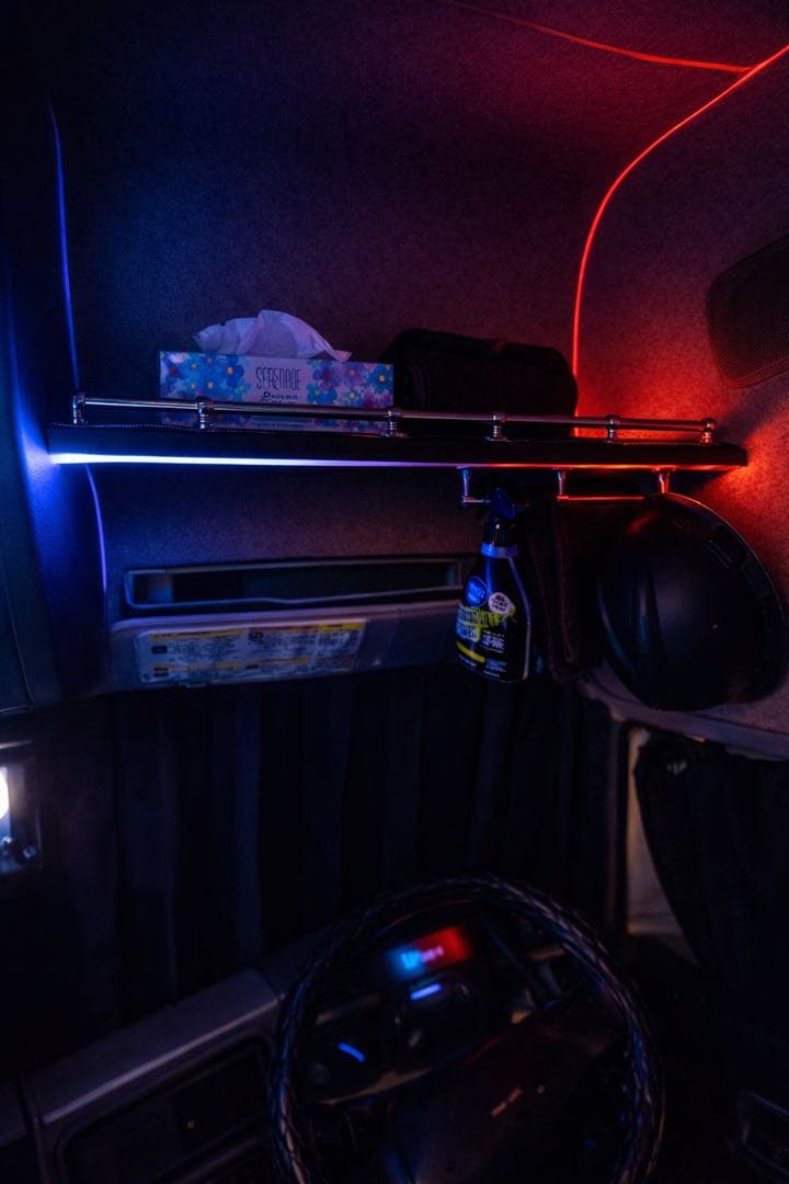 UD クオン 専用 ルーフラックmini バイザー上 棚 車中泊 収納 カスタム