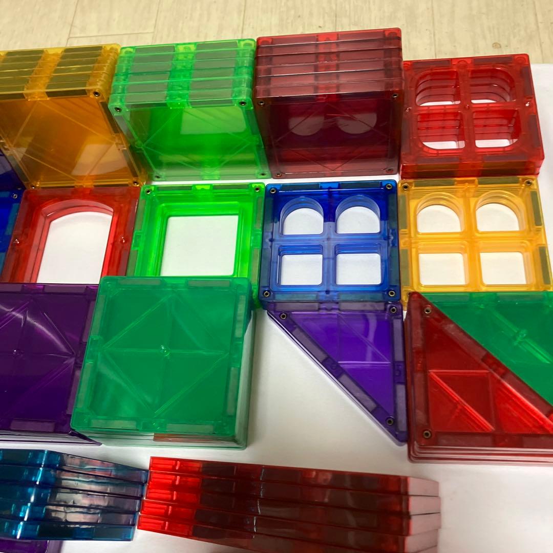 マグネットブロック ピタゴラス互換 マグビルド 172枚と車