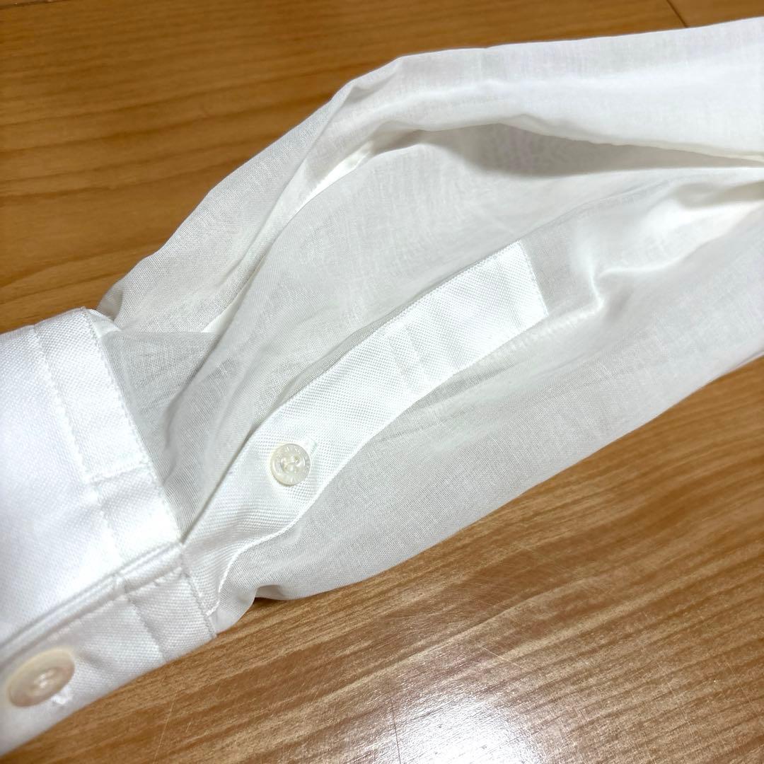 新品 HYKE シースルー袖 ボタンダウンシャツ