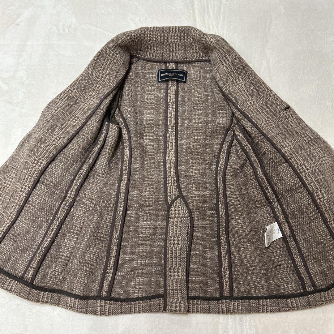 ドゥーズィエムクラス テーラードジャケット ベルトエルボーパッチ