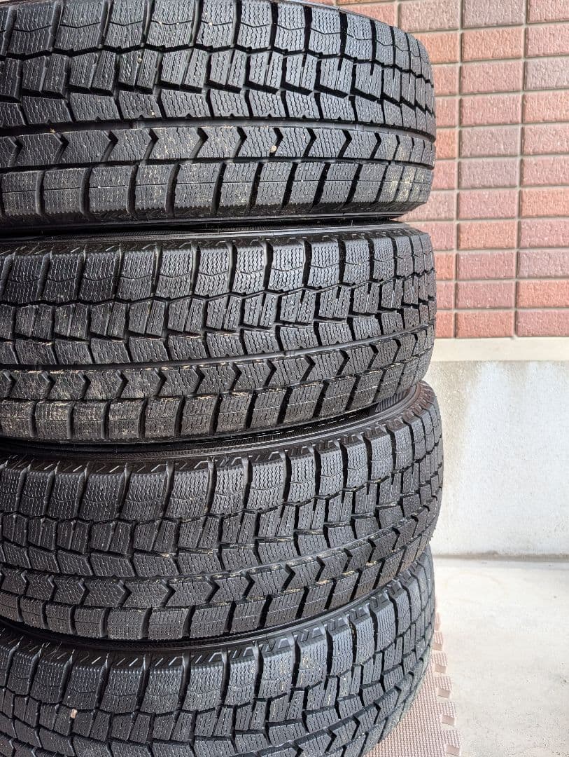 ①美品ダンロップ スタッドレス15インチ185/65R15 5.5J 4H100