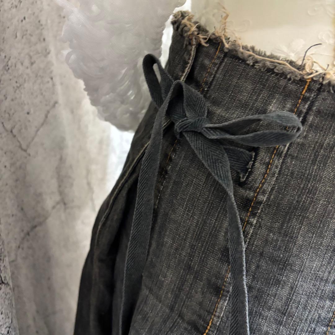 JUNYA WATANABE デニム 巻きスカート プリーツ カットオフ - メルカリ