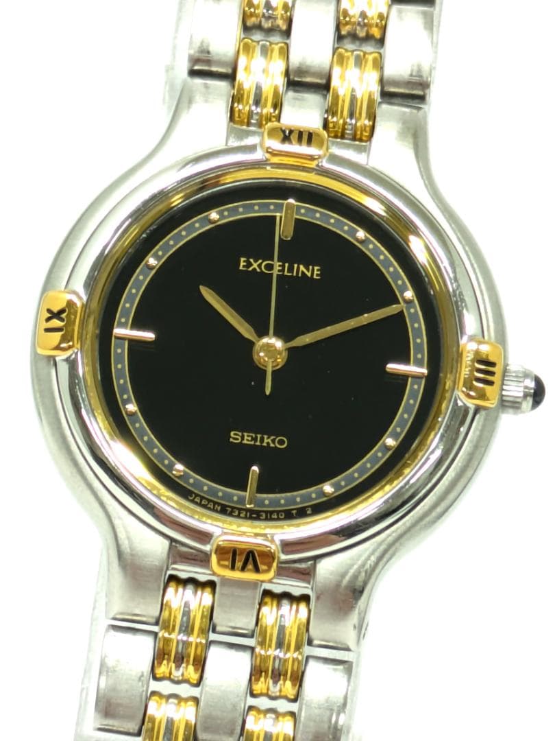 稼働/新品電池 SEIKO EXCELINE クォーツ レディース 腕時計 - メルカリ