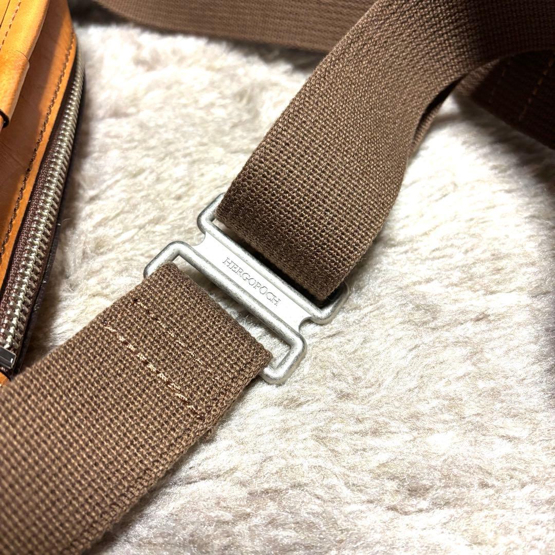 HERGO POCH エルゴポック ボディバッグ キャメル 保存袋あり