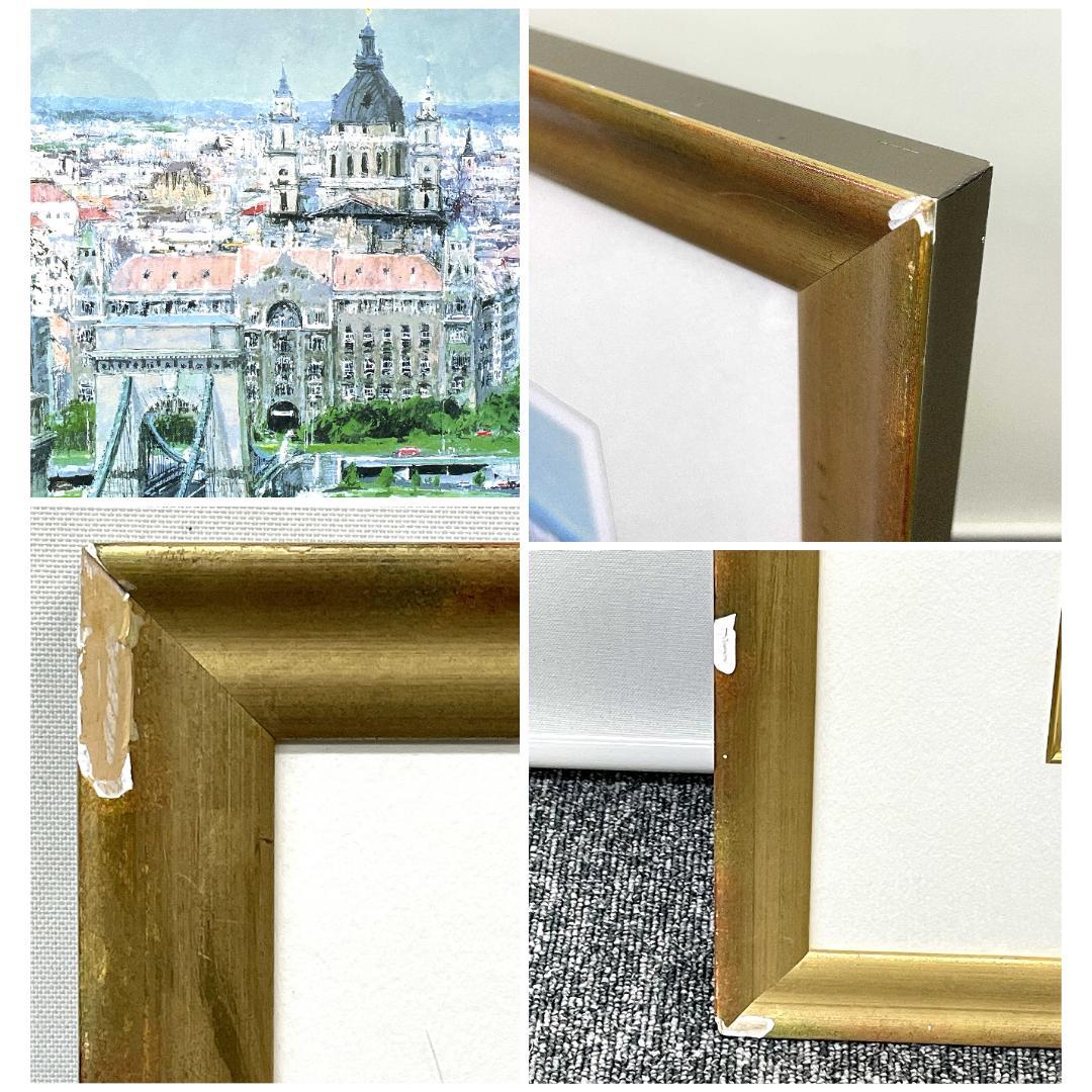 真作保証 小田切 訓『ドナウの橋』大判 リトグラフ 直筆サイン入り