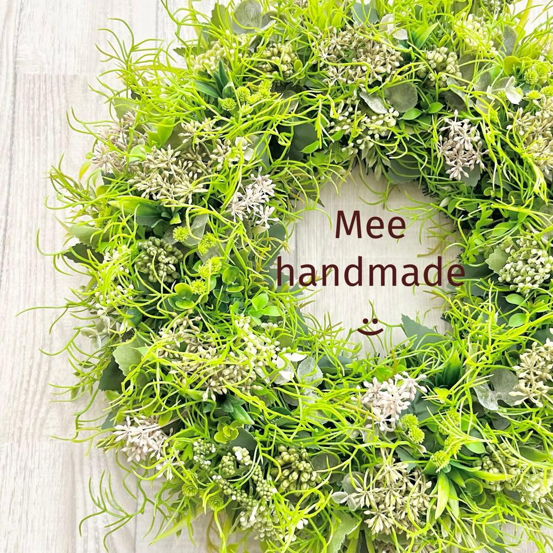 ナチュラルリース フェイクグリーン ボタニカル 新緑 特大 45cm 281