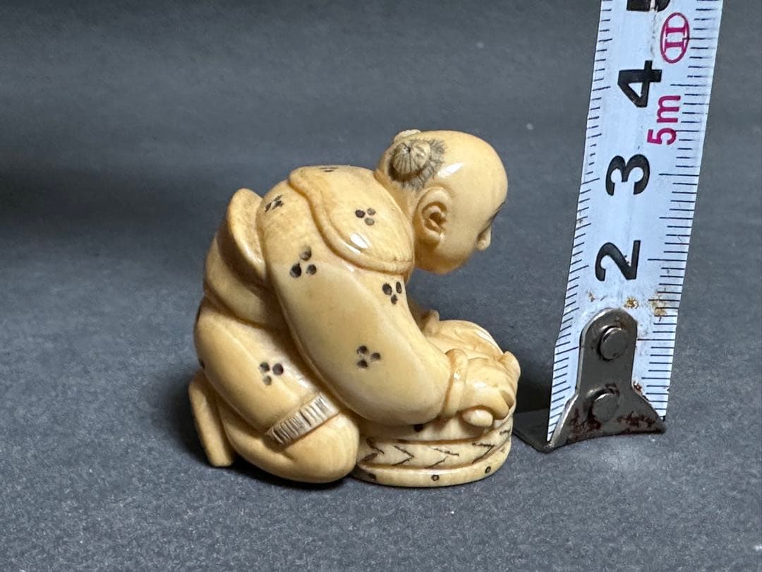 極上 根付 唐子 和装小物 美術品 置物 彫刻 細密細工 骨董 アンティーク