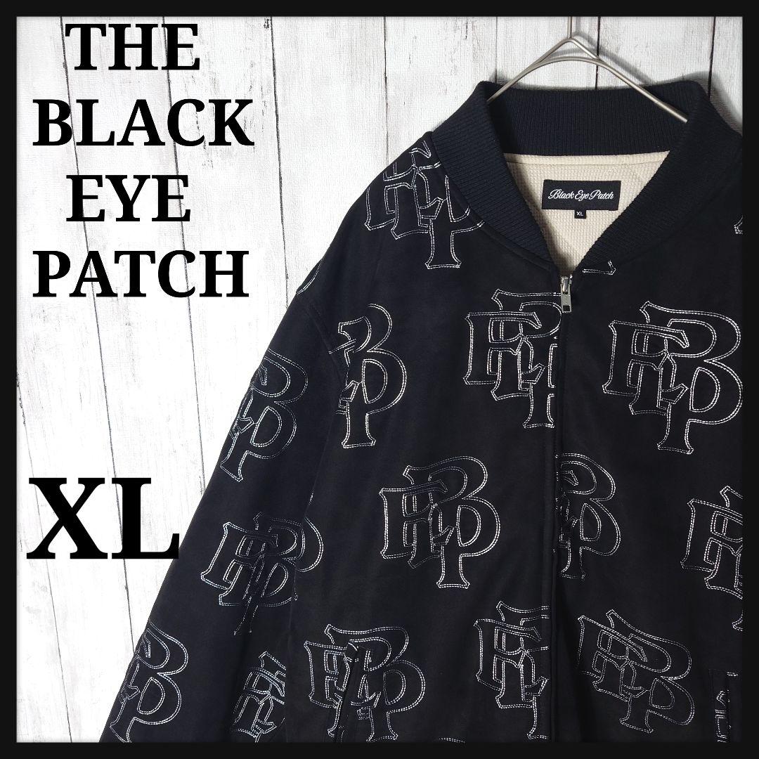 ラッパーIO着用】ブラックアイパッチ フェイク スウェード ジップ