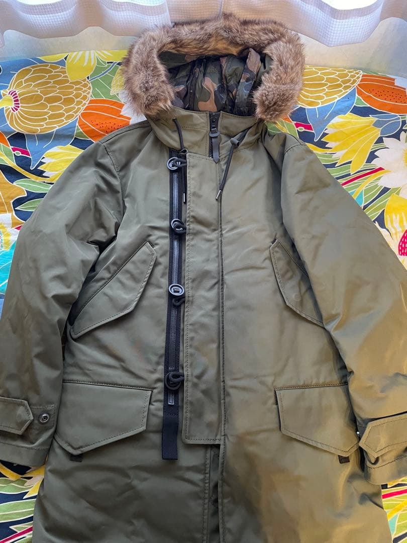 ほぼ未着用COACH 3wayモッズコート カーキ - メルカリ