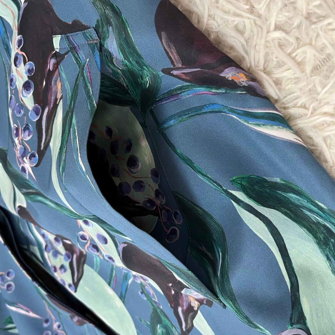 美品✨レインメーカー バルカラーコート 植物柄 総柄 2022年製 FREE