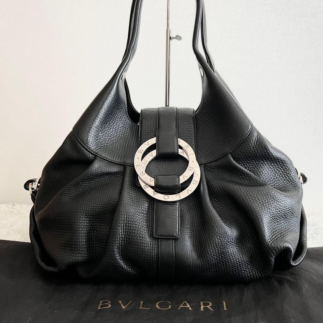 ✨美品✨ブルガリ ショルダーバッグ チャンドラ 黒 トートバッグ