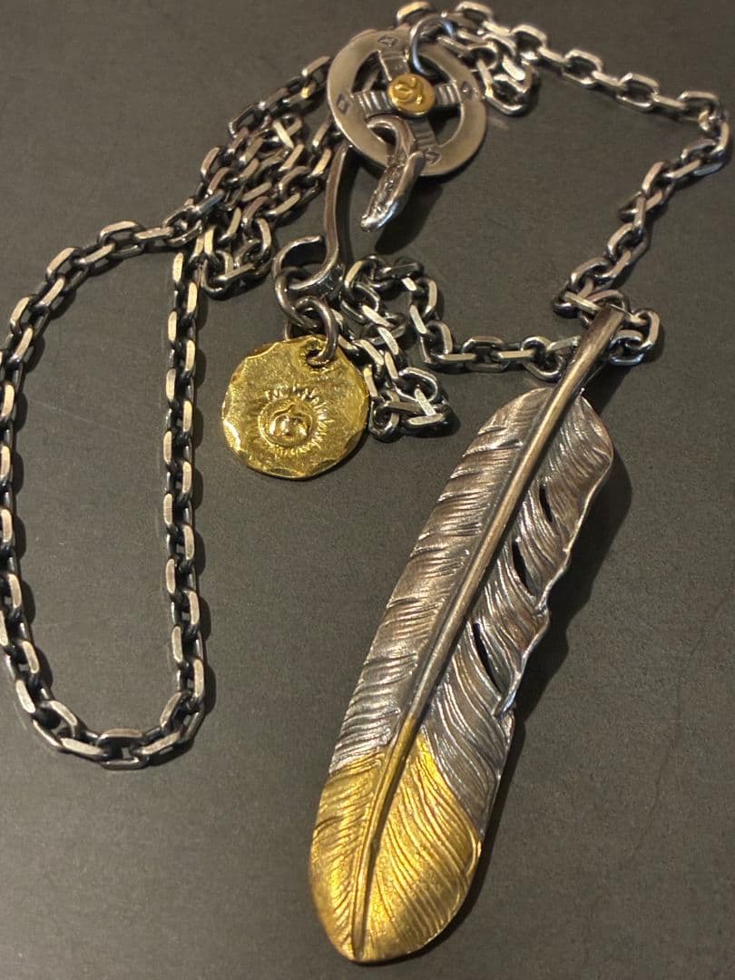 ゴローズ　現行 先金特大フェザー左向き全金太陽大イーグルフック細角チェーンセット IMG_4041.jpg?v=1760427952&