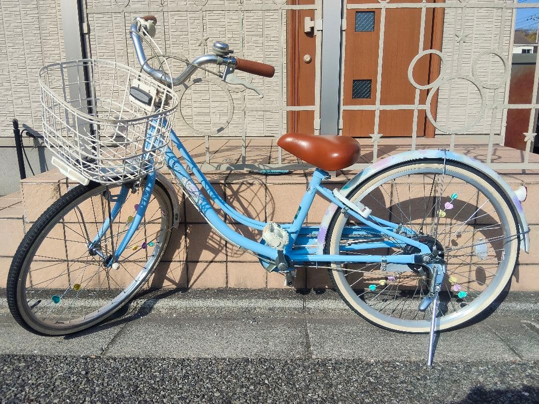 手渡し限定】美品 ブリヂストン リコリーナ ブルー子供用自転車 内装3
