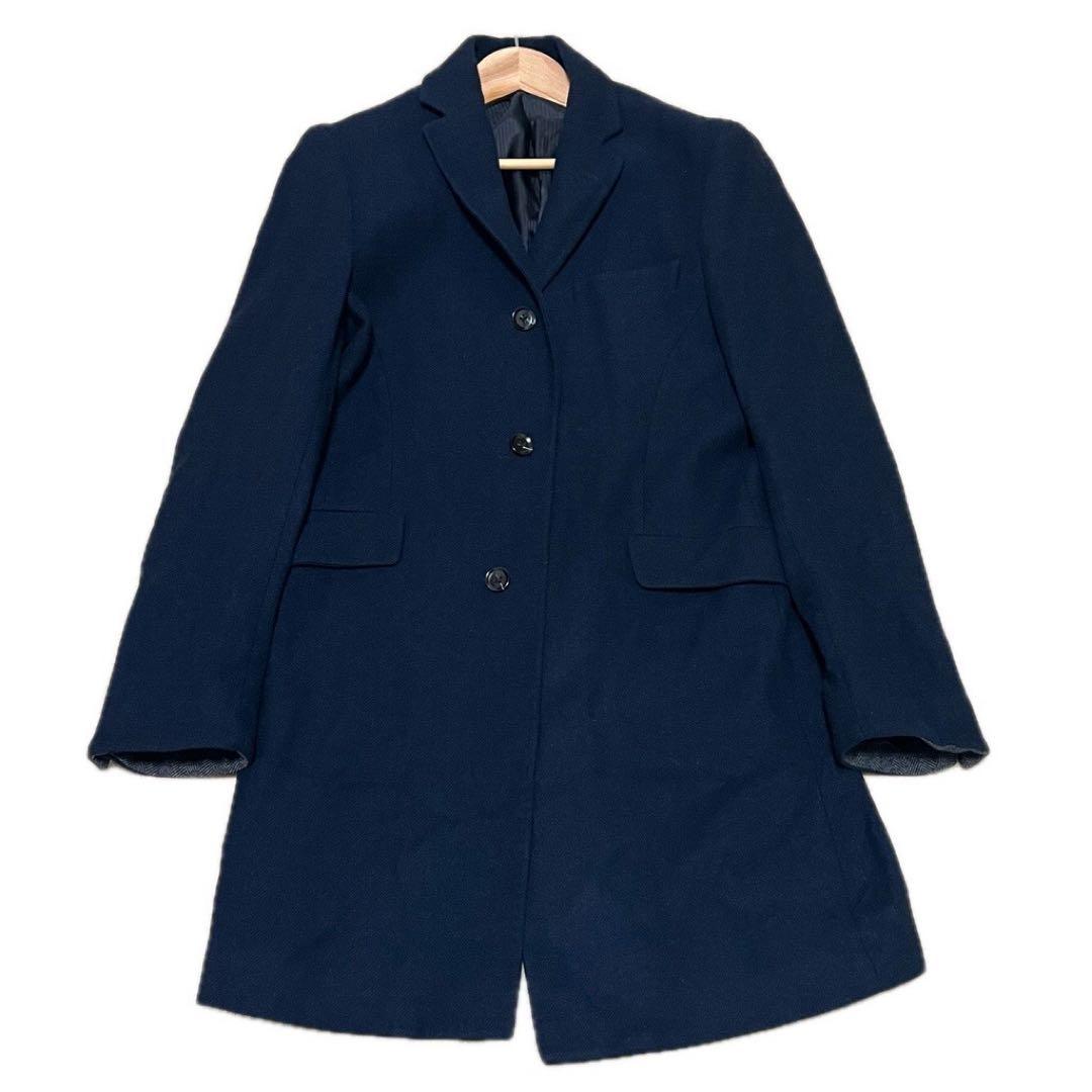 ✨美品✨SUIT SELECT 尾州ウール ヘリンボーン チェスターコート LL