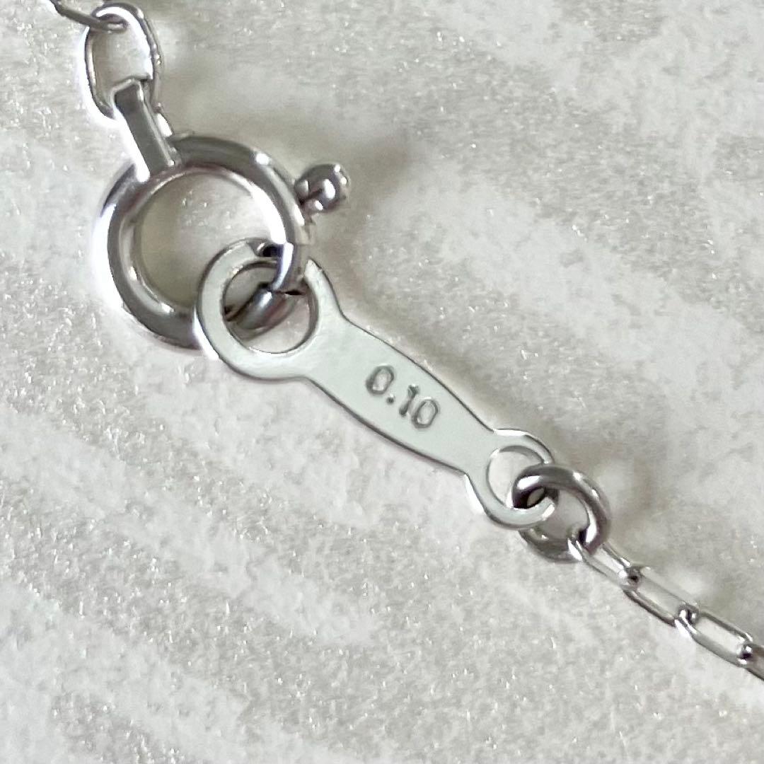 ミキモト K18 ホワイトゴールド ダイヤモンド 0.1ct ネックレス 箱あり