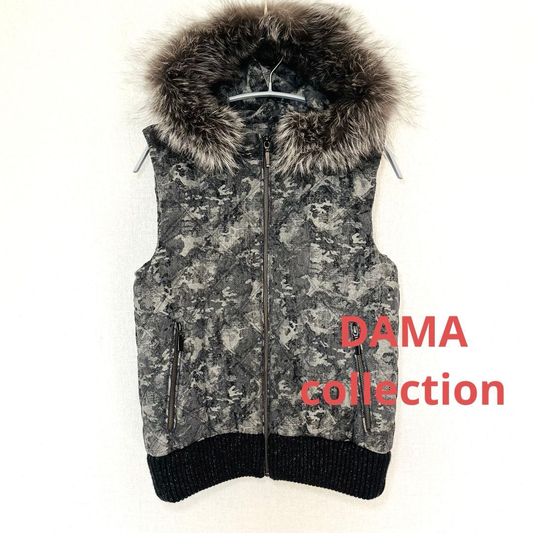美品 ディノス DAMA ダーマコレクション フォックスファー迷彩ダウン