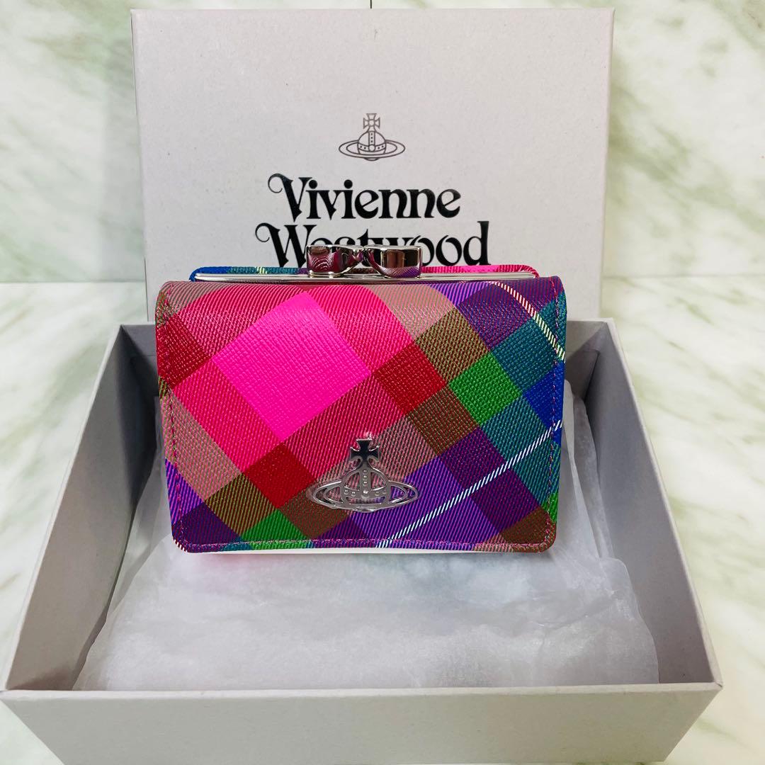 【新品】Vivienne Westwood財布レディース　マルチカラー　がま口 楽天市場】Vivienne Westwoodヴィヴィアンウエストウッドがま口ホック