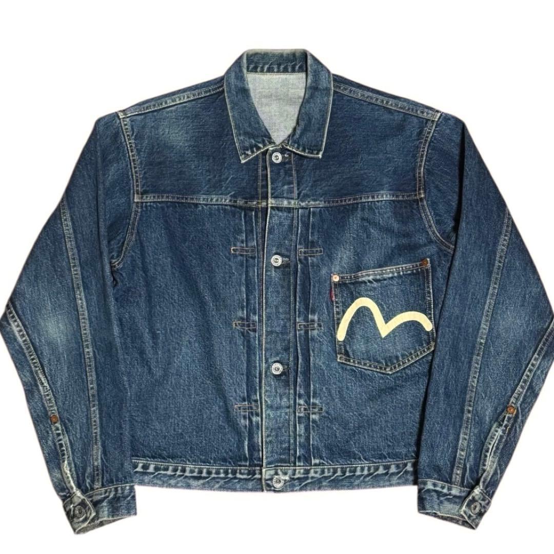 EVISU 初期 EVISタグ 1st 大戦モデル 白カモメ デニムジャケット EVISU 初期 EVISタグ 1st 大戦モデル 白カモメ デニムジャケット