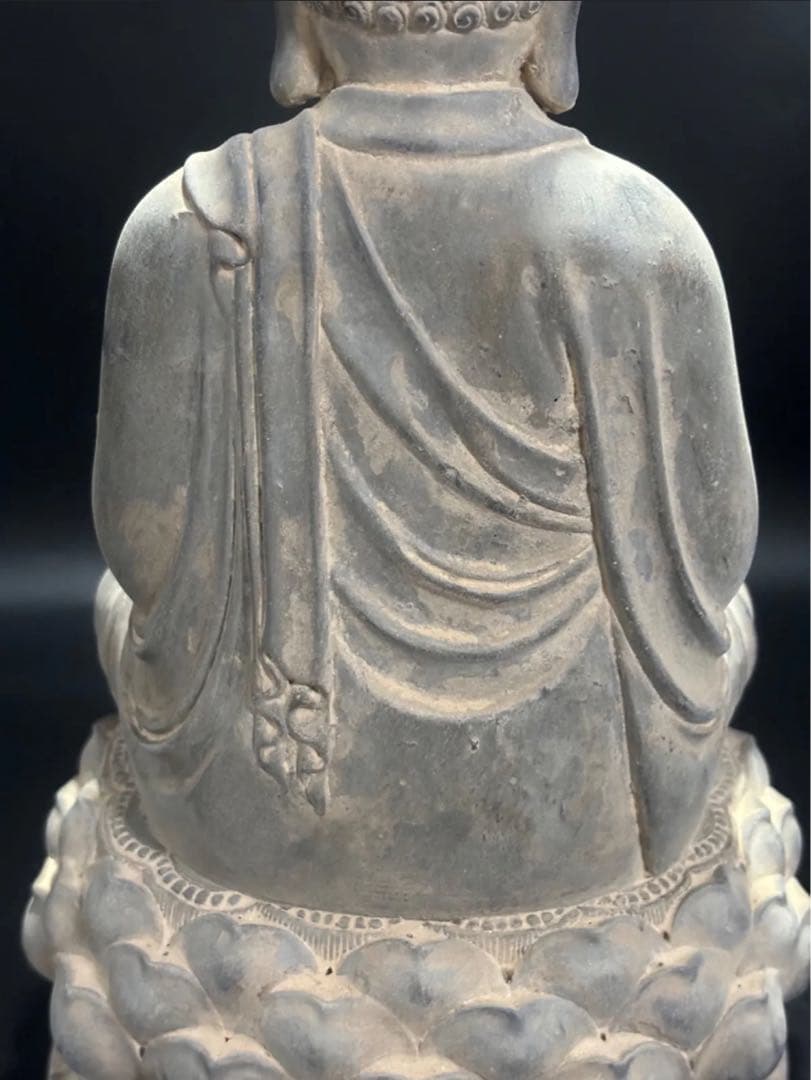 期間セール)仏教 石仏 如来 細工彫刻 縁起物 お釈迦様 釈迦如来 石彫