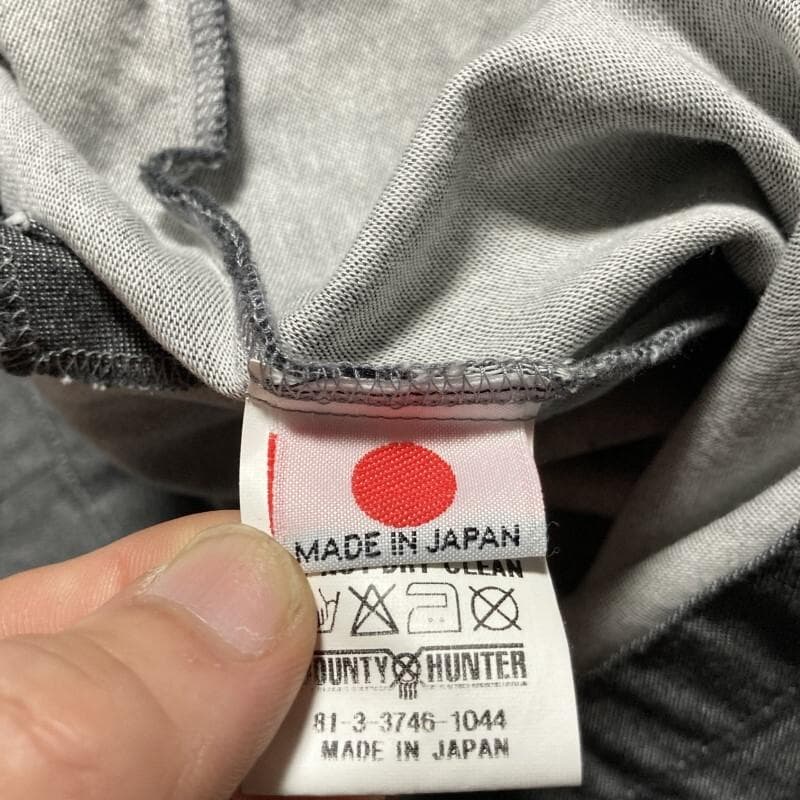 BOUNTY HUNTER☆胸ロゴ刺繍ドリズラージャケット スイングトップ 灰M