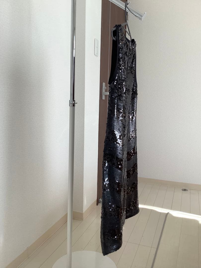 新品ARMANIスパンコールミニワンピースドレス黒パーティー衣装