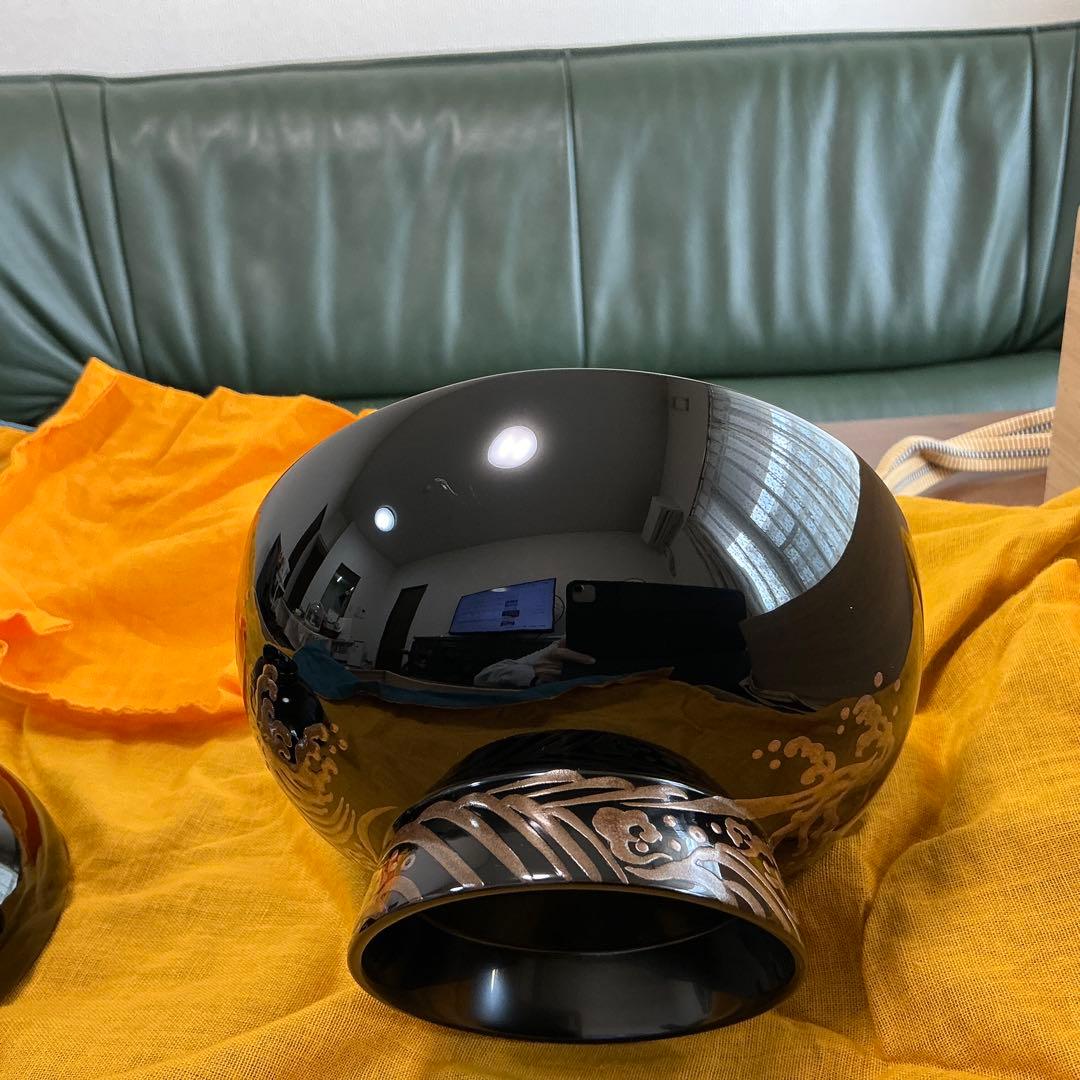 vincentfuto318様 輪島屋本店 波に日の出鶴蒔絵5客揃 - メルカリ