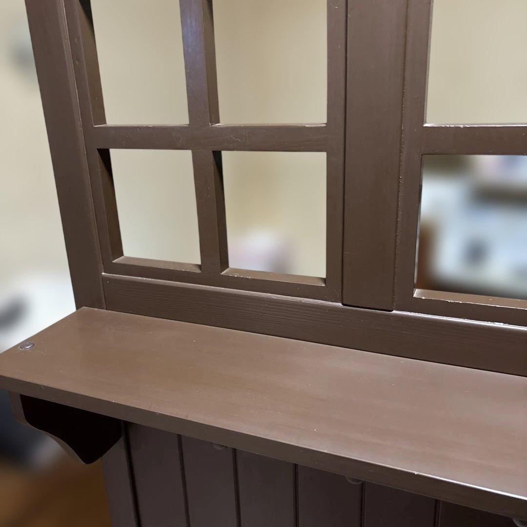 アンティーク調 窓枠デザイン木製パーテーション