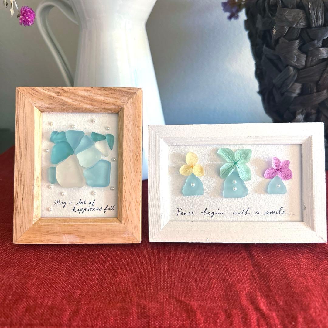 シーグラスアート 2点 - メルカリ