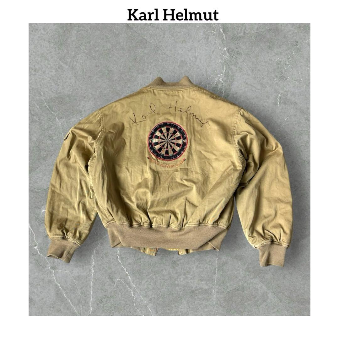 ☆ カールヘルム ピンクハウス ダーツ 刺繍ロゴ ブルゾン MA-1