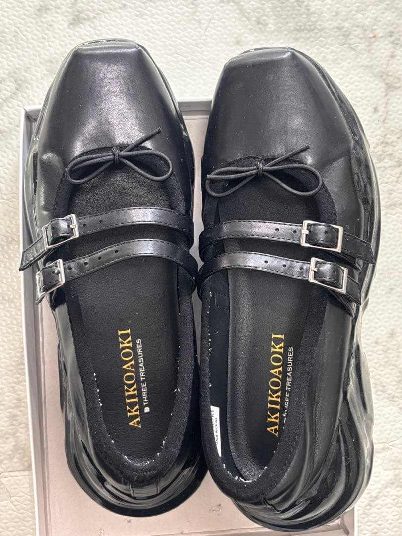 AKIKOAOKI ブラック ローファー AKIKOAOKI（アキコアオキ） ローファー 「AKIKOAOKI/(アキコアオキ