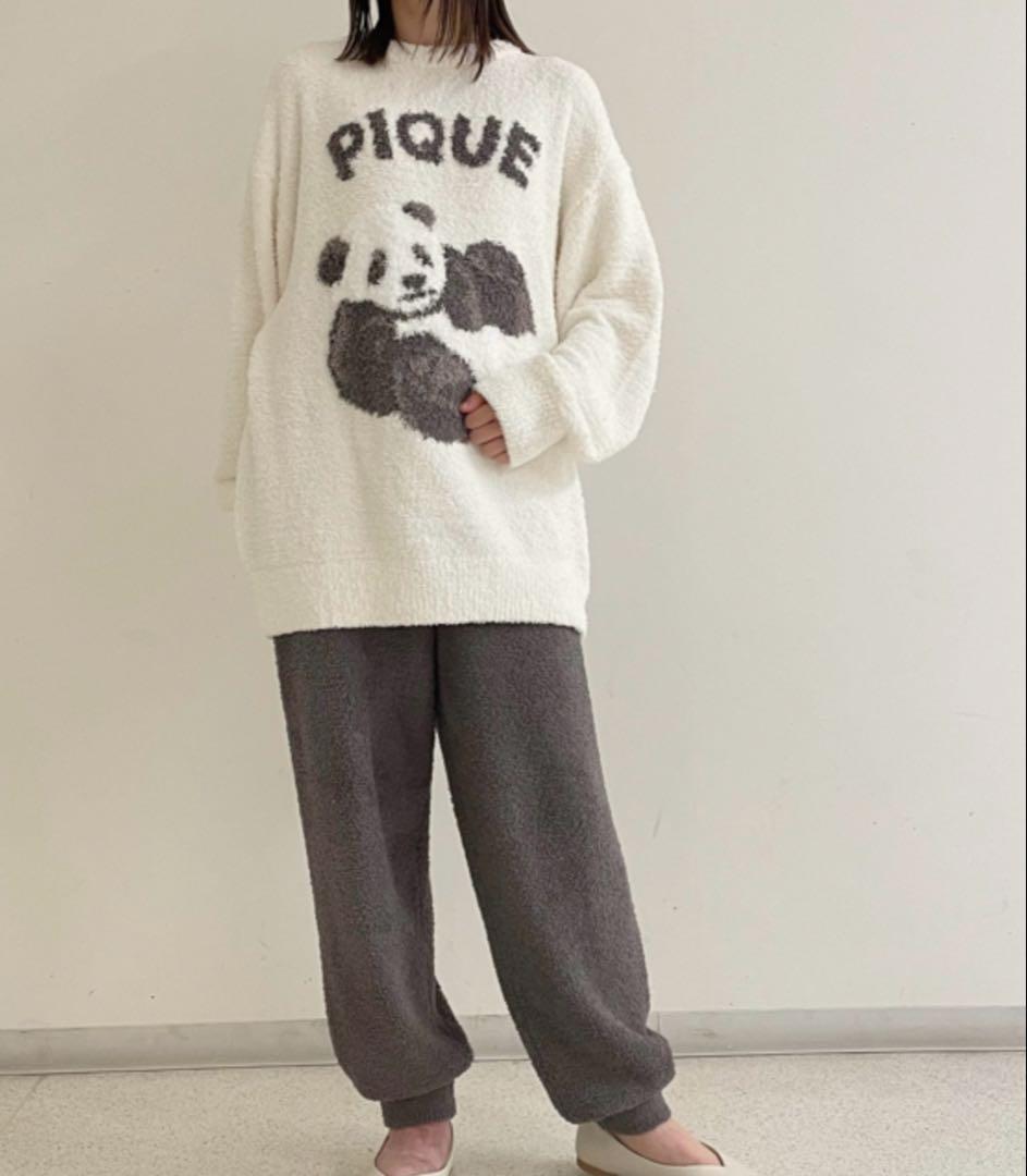 ジェラートピケ パンダジャガードプルオーバー＆パンダさがらロング