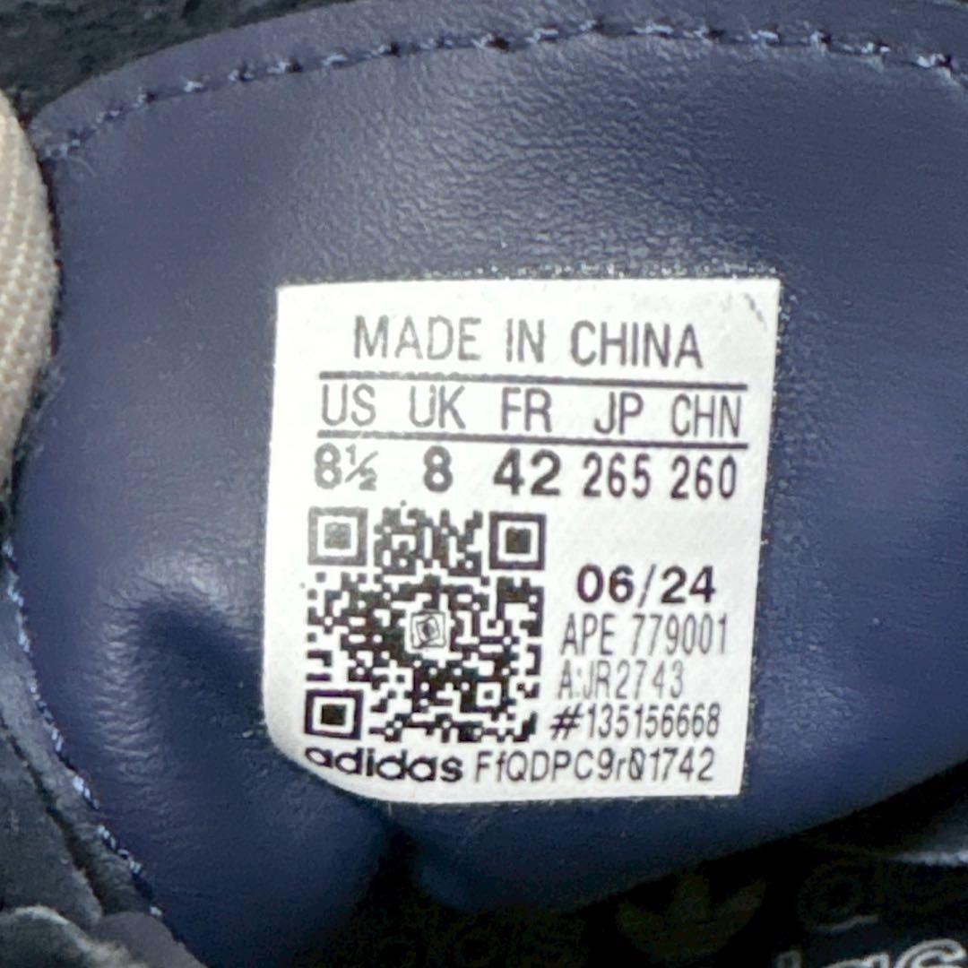 adidas TOBACCO JR2743 タバコ ネイビー 26.5cm