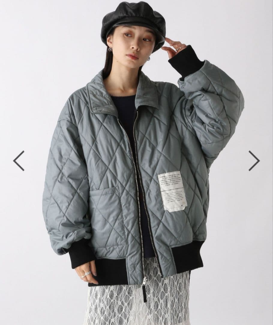 JEANASIS リバーシブルパファー フライトジャケット ブラック系その他