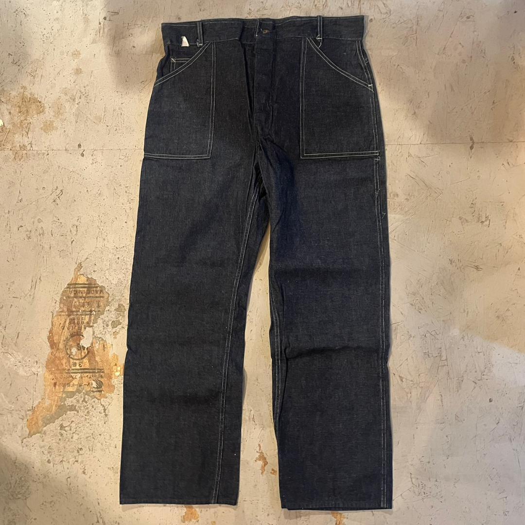 US NAVY ビンテージ 40s 月桂樹ボタン デニムベイカーパンツ W40程