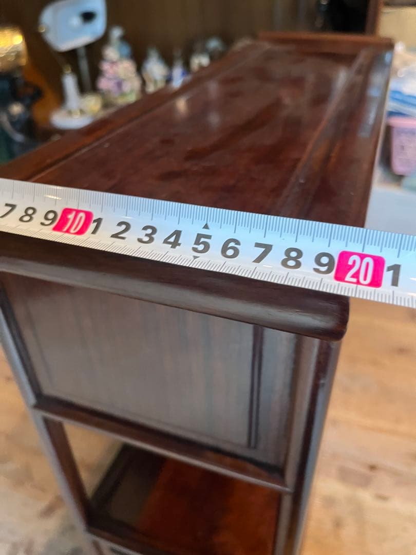 ジョンジョン様専用＊螺鈿 紫檀 茶箪笥 飾り棚 小ぶり 違い棚 和風