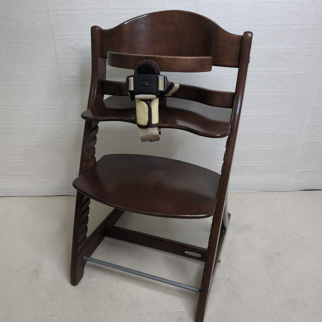 大和屋 すくすくチェアプラス 木製 ハイチェア ガード付き ダーク