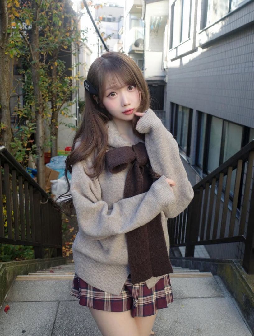 ZARA フード付きタイベルトニットカーディガン リボン - メルカリ