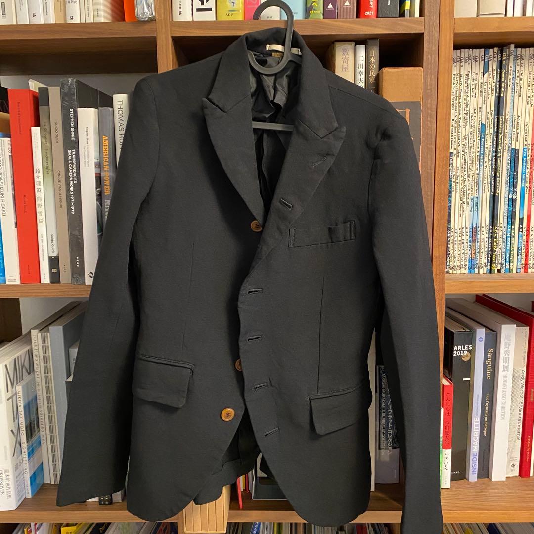 コムデギャルソンオムプリュス ポリ縮絨 ジャケット ブラック XS