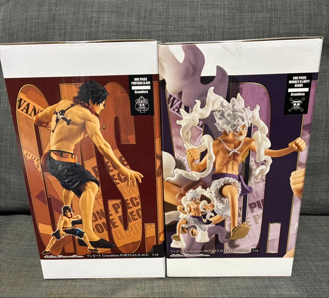 ワンピース Grandista ルフィ エース フィギュアセット - メルカリ