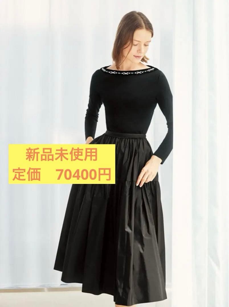 新品 FOXEY ニットトップ ロレーナセーター 38 カシミヤシルク パール