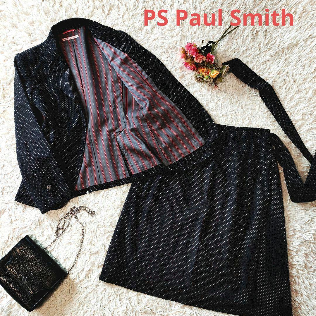 ポールスミス セットアップ スーツ スカート ドット柄 コットン 40 L