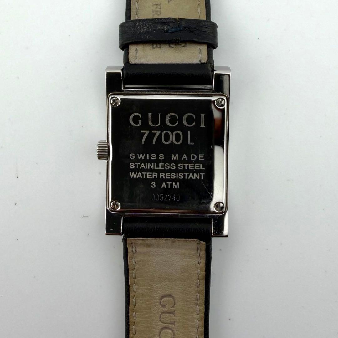 希少/新品電池/稼働】グッチ 7700L 腕時計 デイト ドレス クォーツ